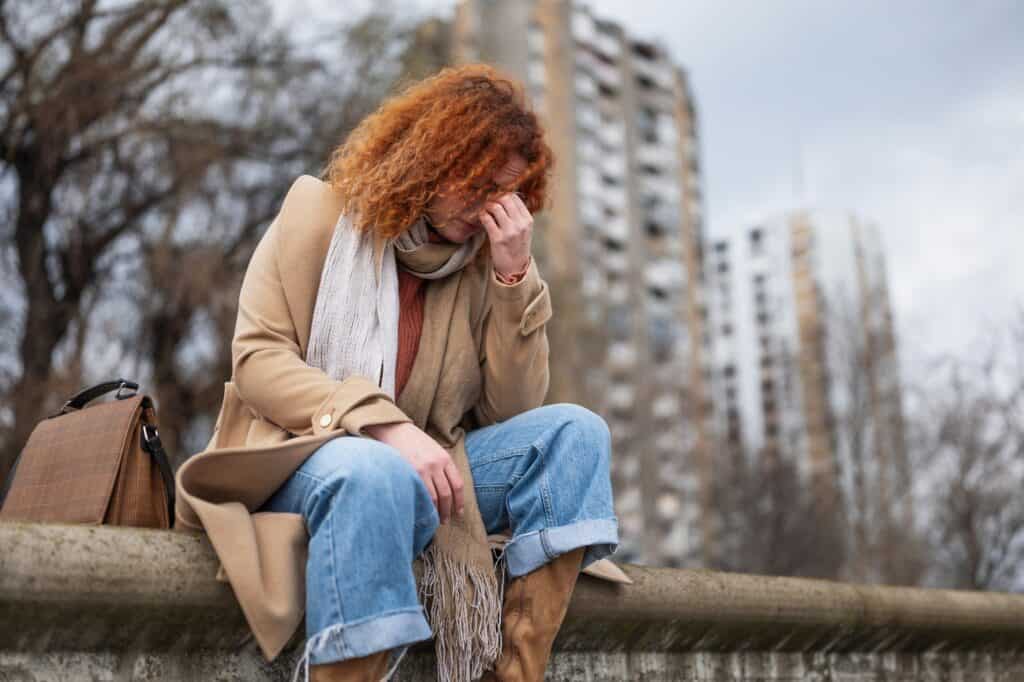 Woman in grief