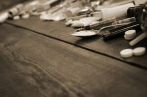 A lot of narcotic substances and devices for the preparation of